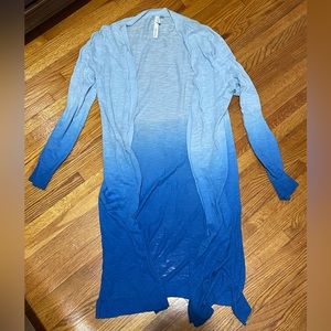 NY Collection Women’s long cardigan blue ombré color